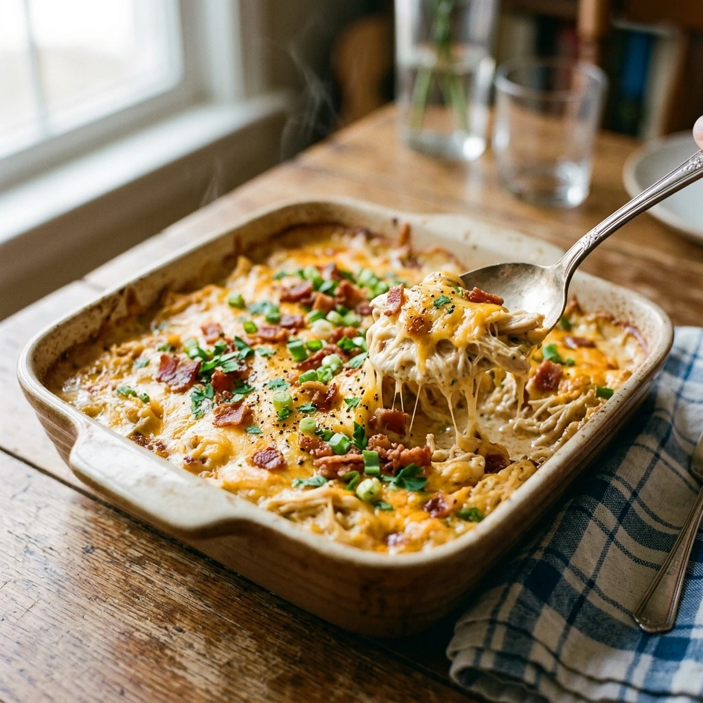 Cheesy crack chicken