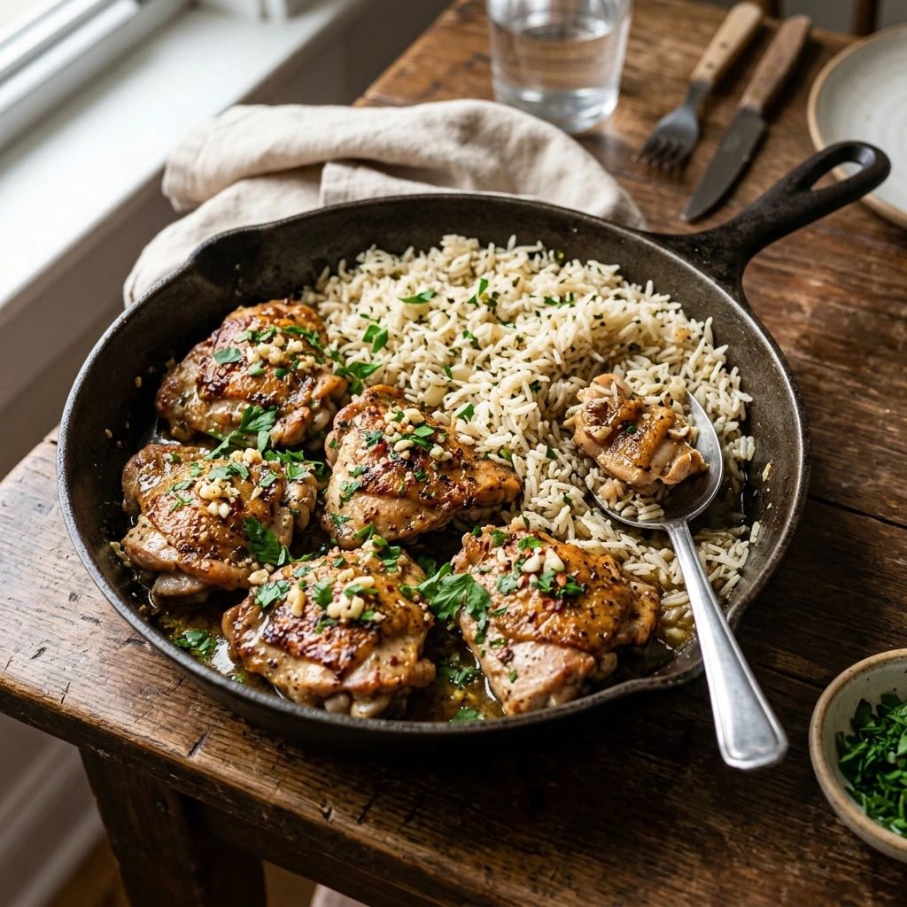 Garlic Butter Chicken and Rice