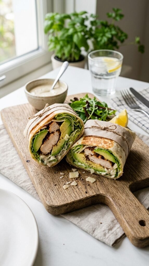 Avocado Chicken Caesar Wrap