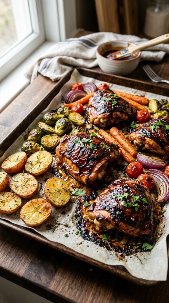 BBQ Chicken Sheet Pan Dinner