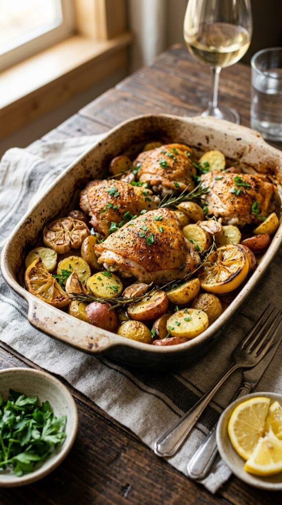 Baked Lemon Chicken and Potatoes