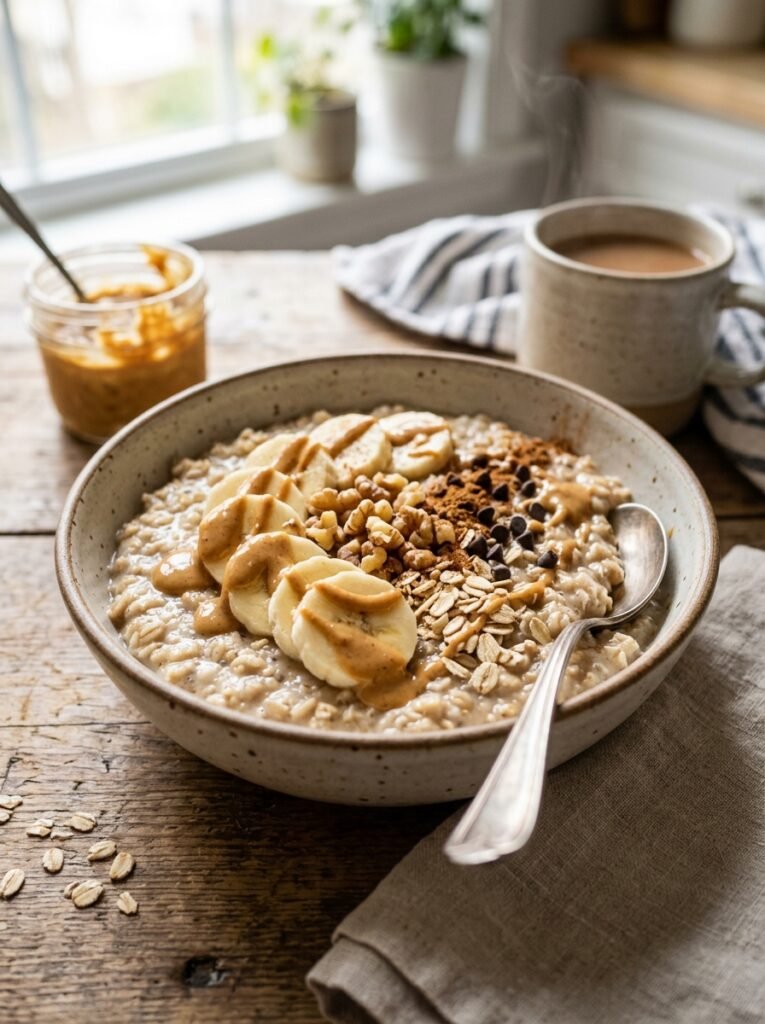 Banana Peanut Butter Oatmeal