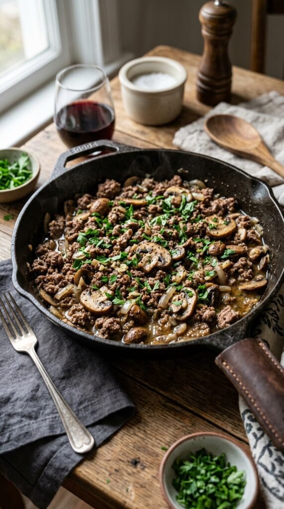 Beef and Mushroom Skillet