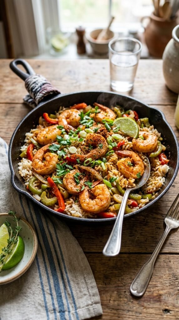 Cajun Shrimp and Rice Skillet