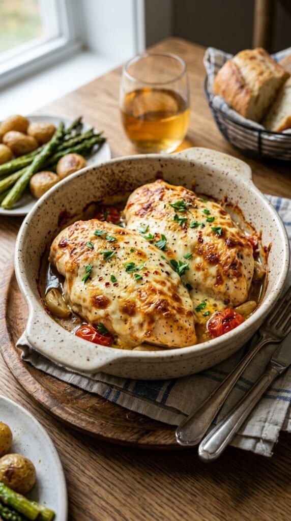 Cheesy Baked Chicken Breast