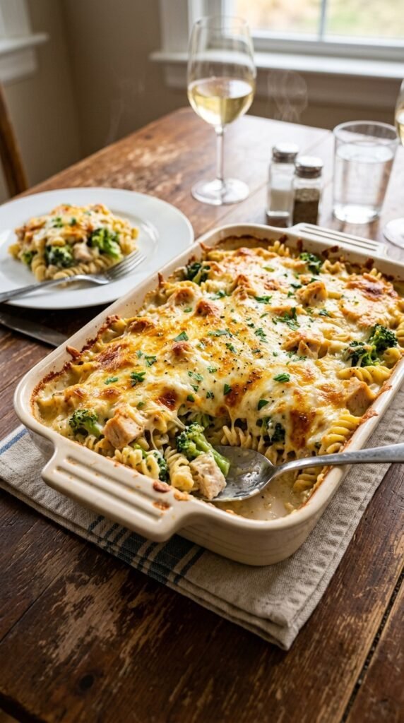 Chicken Broccoli Alfredo Bake