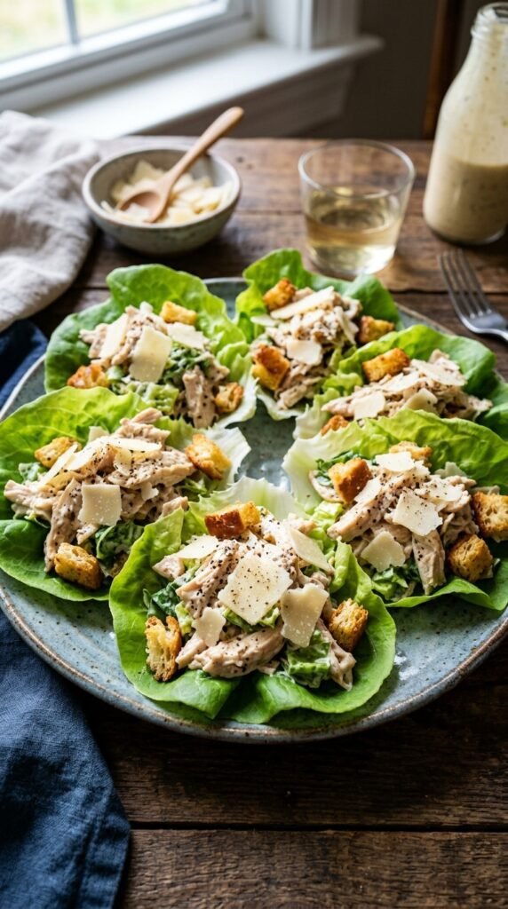 Chicken Caesar Lettuce Cups