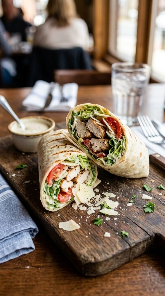 Chicken Caesar Wrap with Tomatoes