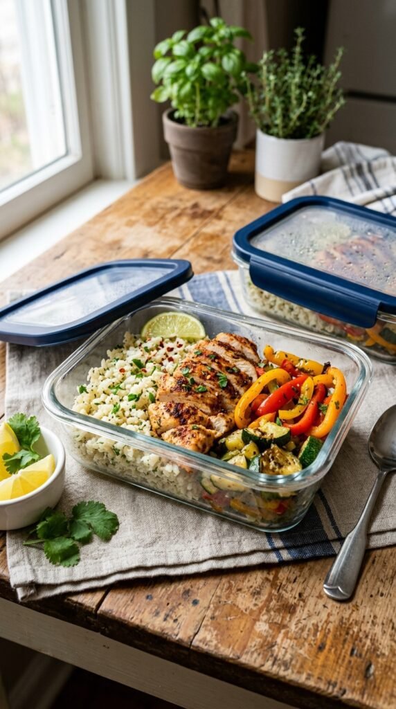 Chicken Cauliflower Rice Bowls