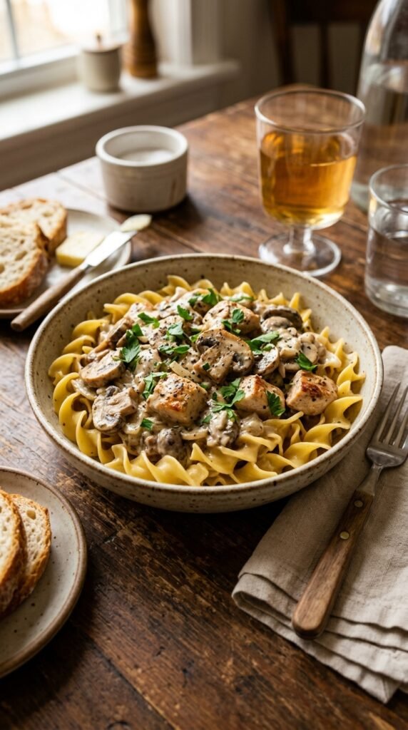 Chicken Mushroom Stroganoff