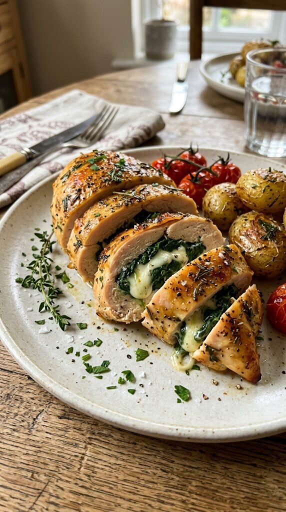 Chicken Spinach Stuffed Breasts