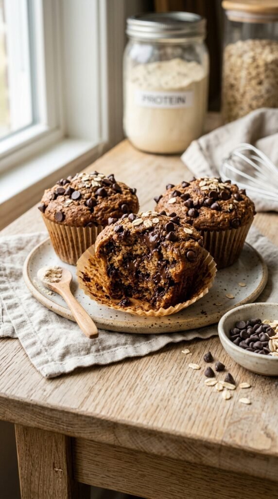 Chocolate Chip Protein Muffins