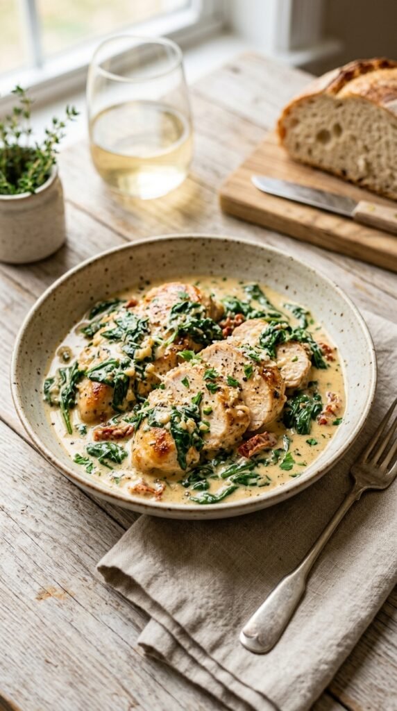 Creamy Chicken Florentine