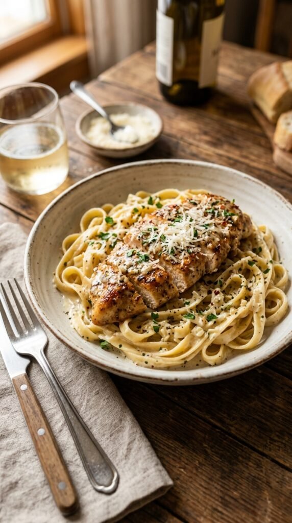 Crockpot Creamy Garlic Parmesan Chicken