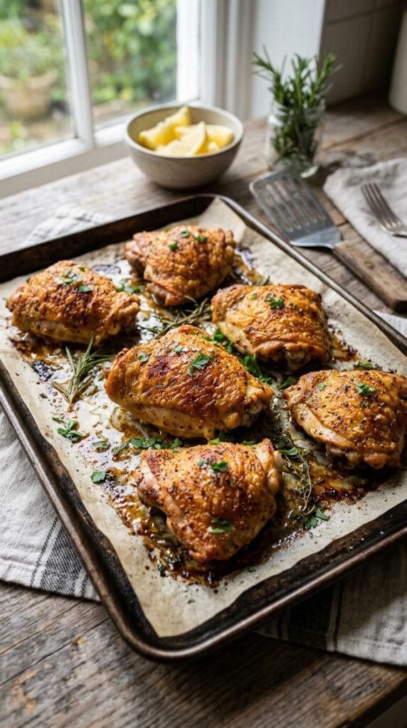 Crispy Oven-Baked Chicken Thighs