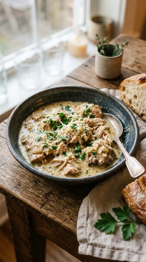 Crockpot Garlic Parmesan Chicken