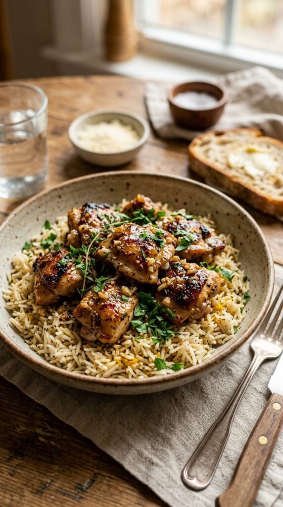 Garlic Butter Chicken and Rice