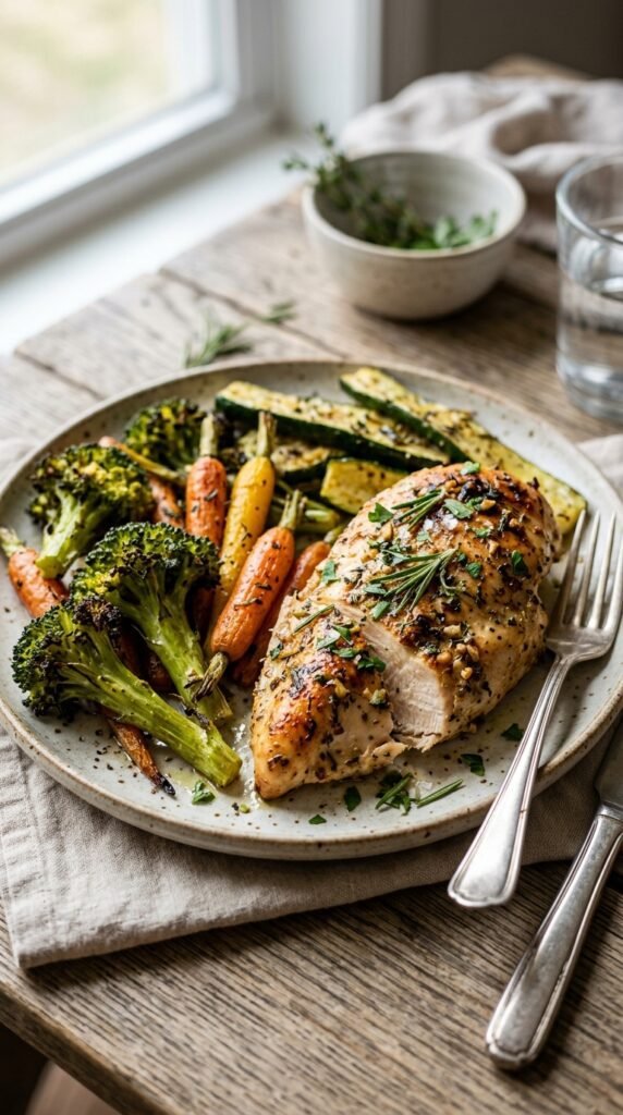 Garlic Herb Chicken with Roasted Vegetables
