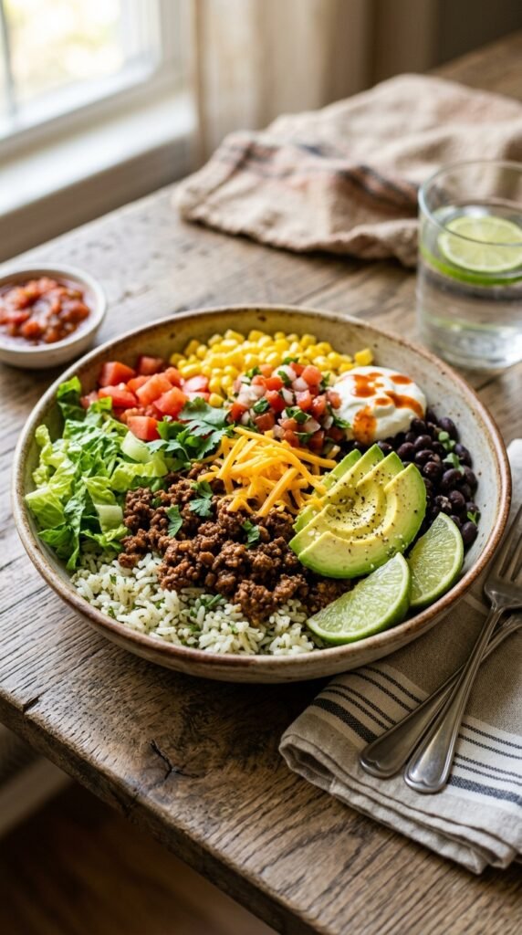 Ground Beef Taco Bowls Recipe