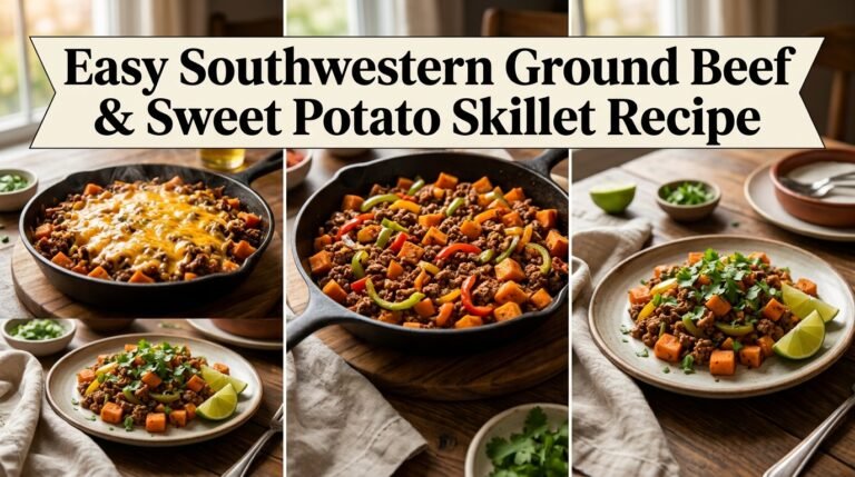 Southwestern Ground Beef & Sweet Potato Skillet Recipe