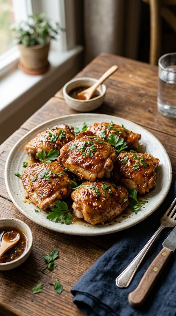 Honey Garlic Chicken Thighs