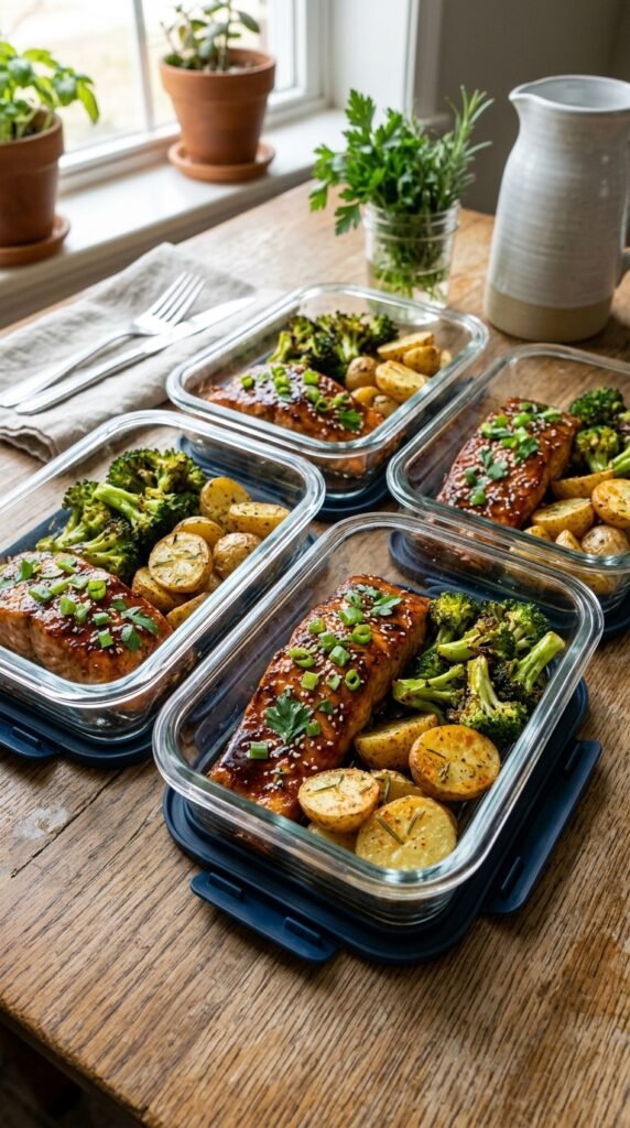 Honey Garlic Salmon with Vegetables