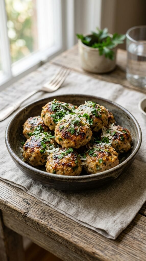 Baked Chicken Meatballs