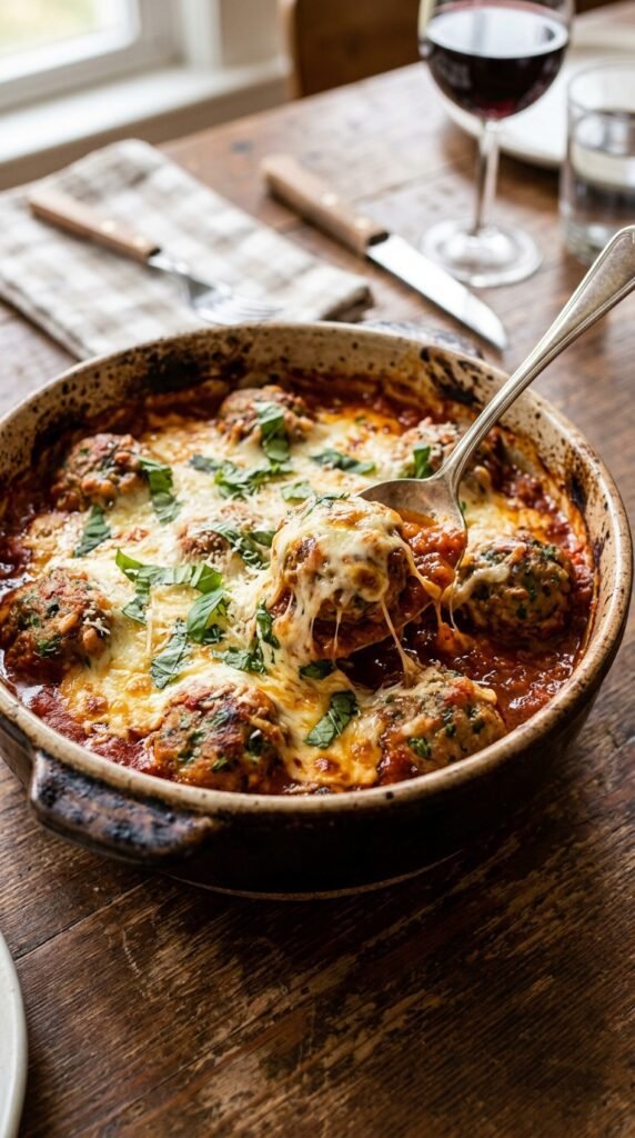 Keto Italian Meatball Bake
