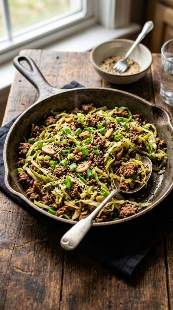 Keto Beef and Cabbage Stir-Fry