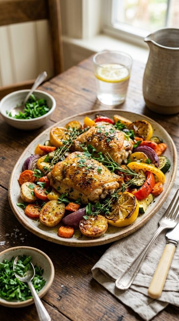 Crockpot Lemon Herb Chicken