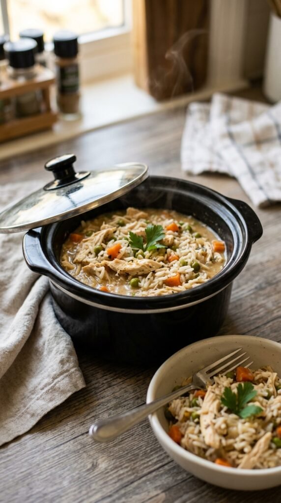 Mini Crockpot Chicken and Rice
