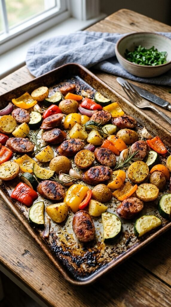 Sheet Pan Sausage and Veggies