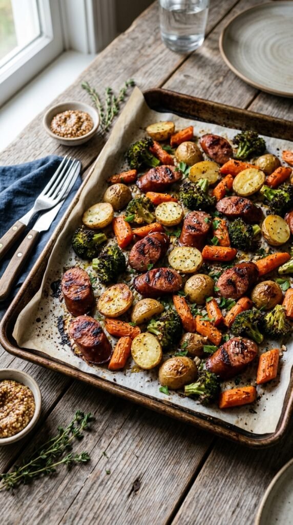 Sausage and Roasted Vegetables