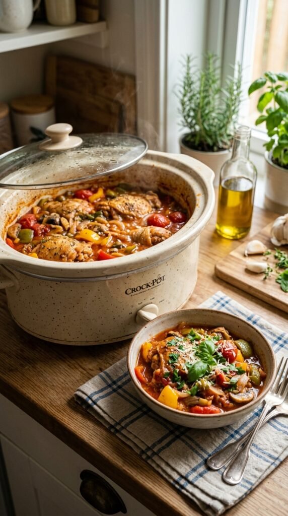 Slow Cooker Chicken Cacciatore