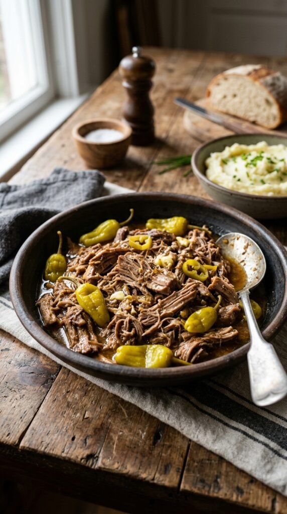 Slow Cooker Mississippi Chicken