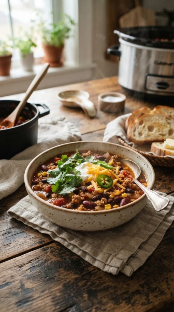 Slow Cooker Turkey Chili
