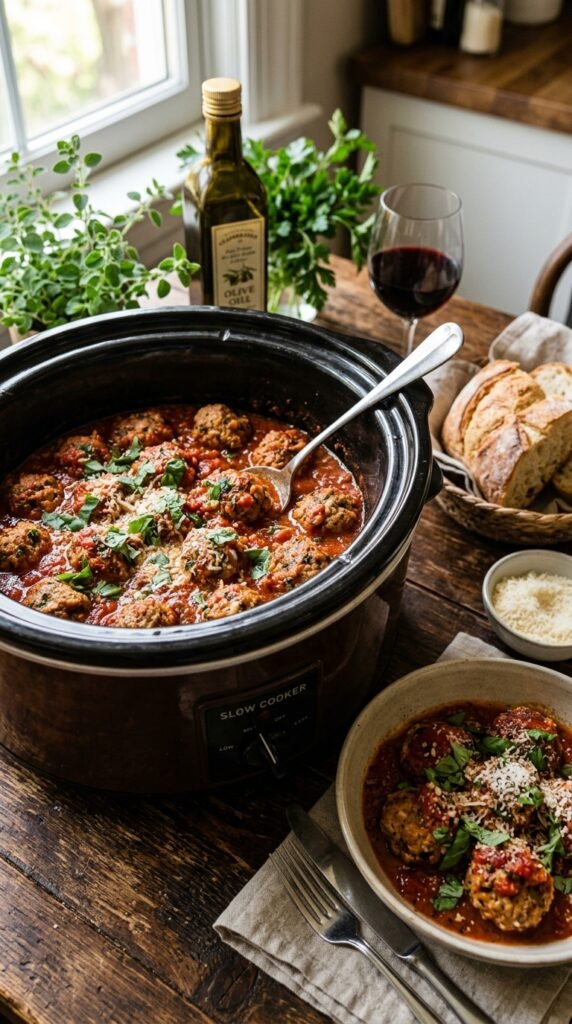 Slow Cooker Turkey Meatballs