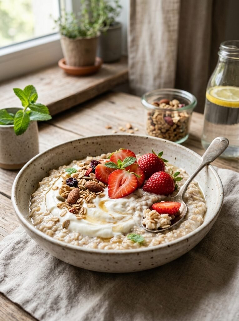 Strawberry Yogurt Oatmeal