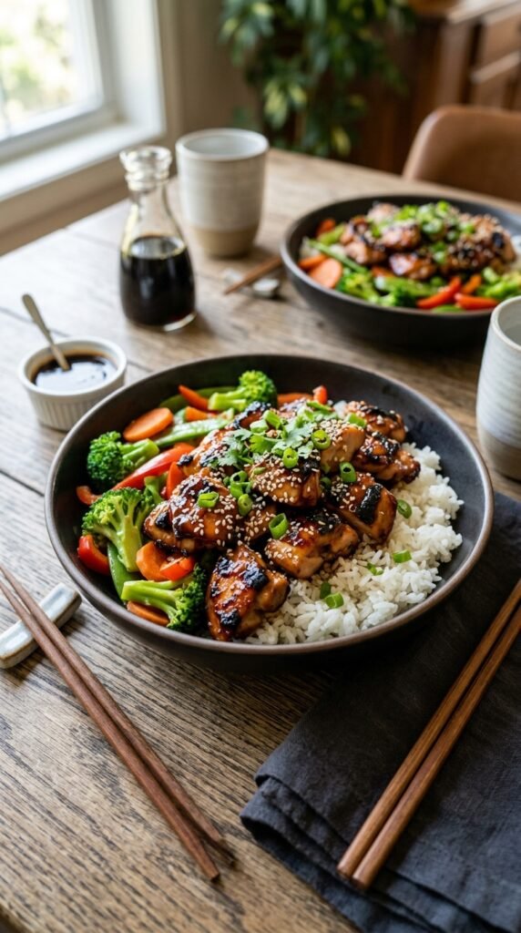Teriyaki Chicken Thigh Bowls