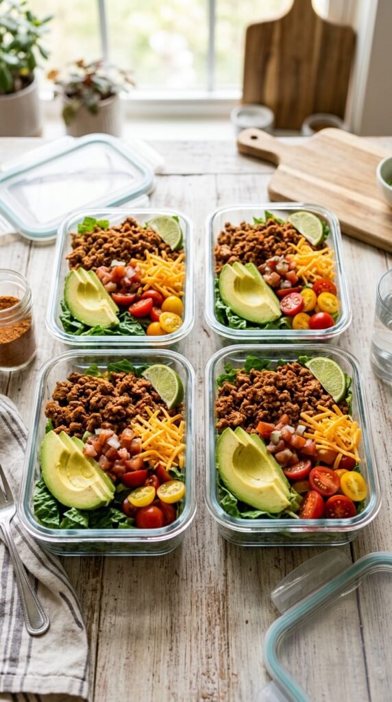 Turkey Taco Lettuce Bowls