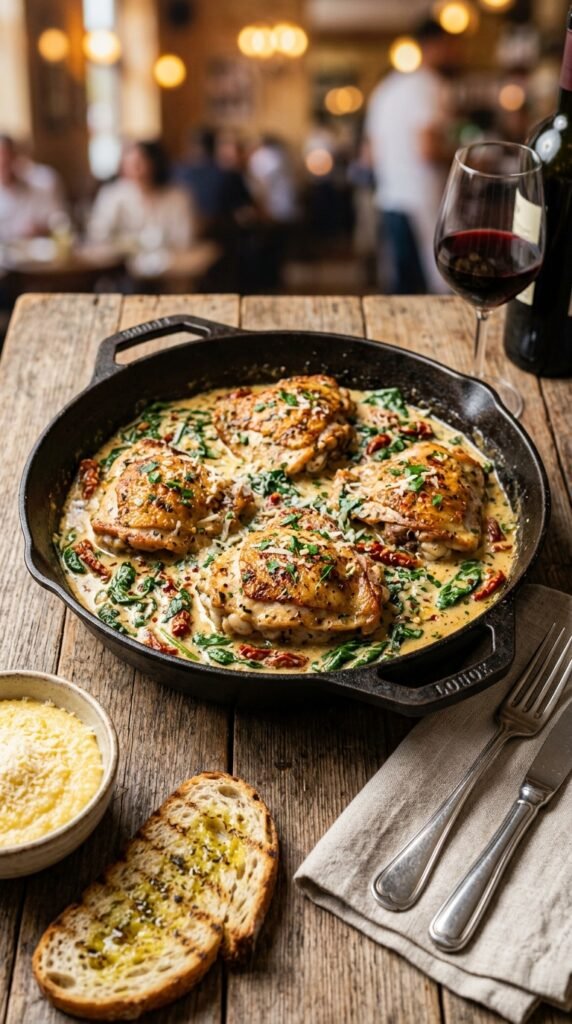 Tuscan Chicken Thighs
