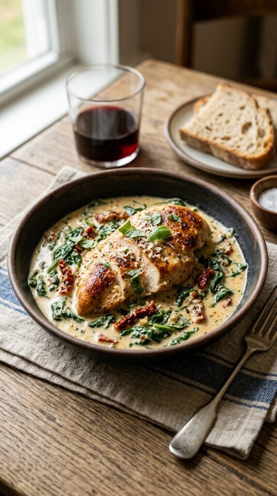 Crockpot Tuscan Chicken